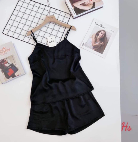 Bộ ngủ đùi kate hai dây HSU1