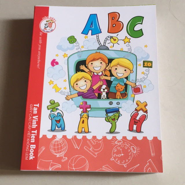 Tập abc tân vĩnh tiến 96 trang, 4 ô li hoặc 5 ô li - lốc 10 quyển