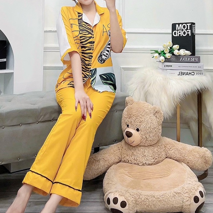 [MẪU MỚI] Đồ Bộ Tay Dài Vải Kate Lụa mềm mại Mặc Mát - Form dưới 57kg