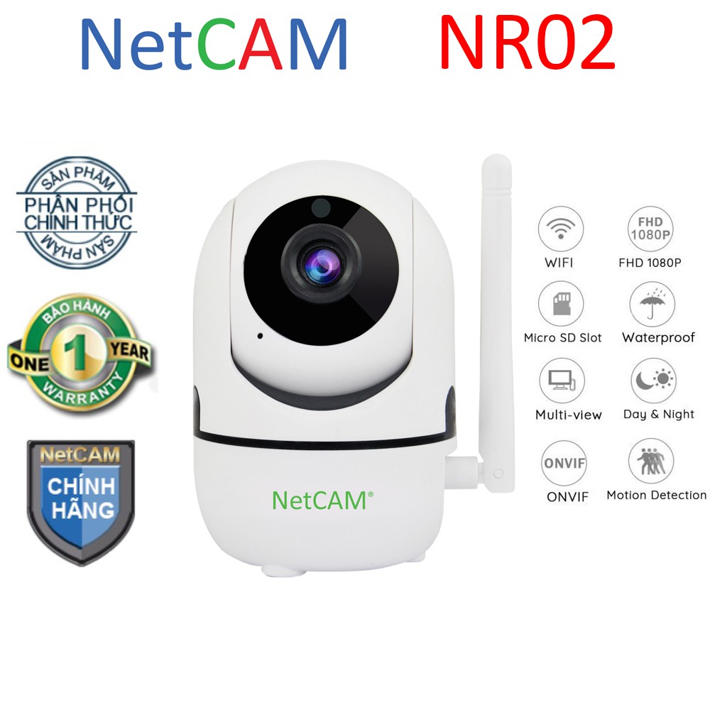 Camera IP Wifi NetCAM NR02 – Độ phân giải 2MP / 3MP / 4MP, có chức năng Đàm Thoại, có Khe cắm Thẻ nhớ hỗ trợ lưu trữ tối đa 128GB – Hãng Phân Phối Chính Thức