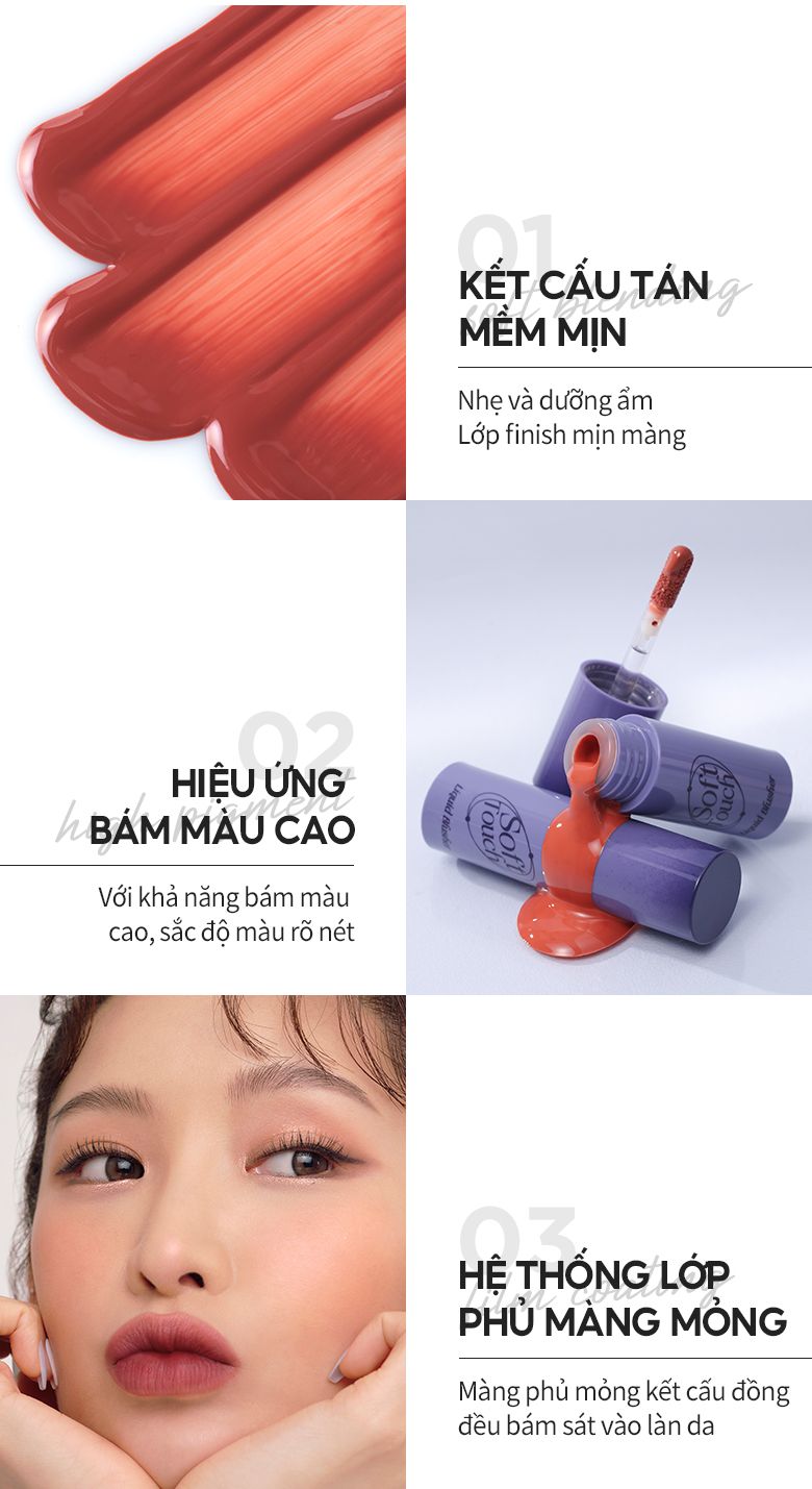 Má Hồng Dạng Lỏng Merzy Soft Touch Liquid Blusher 3g