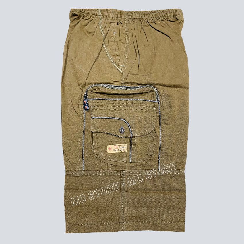Freeship Quần Short Kaki Túi Hộp Lưng Thun Lua Co Giãn Cao Cấp