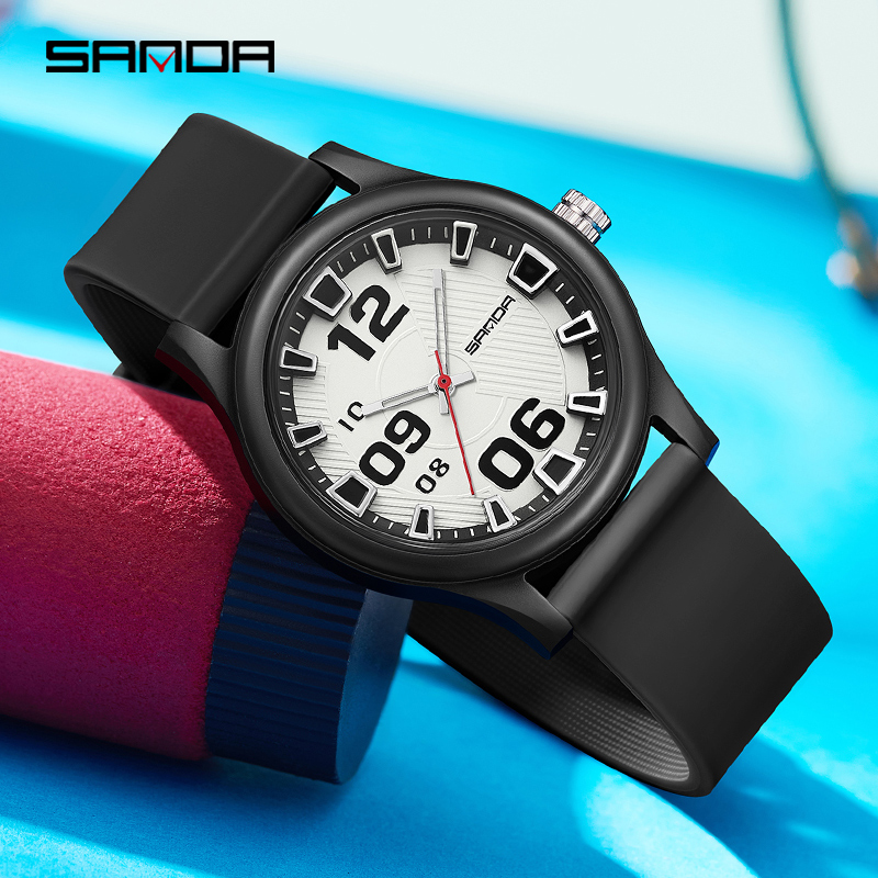 SANDA New Fashionable and Minimalist Student Watch Simple Trendy and Versatile Men Watch Women Watch SD3252-1. 