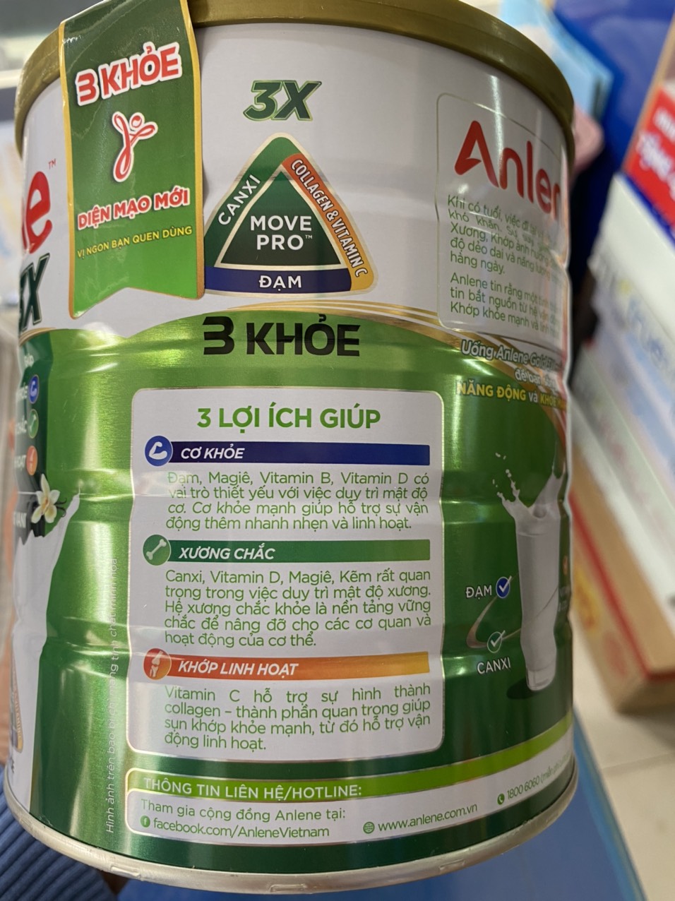Sữa Bột Anlene Gold 3X  800g