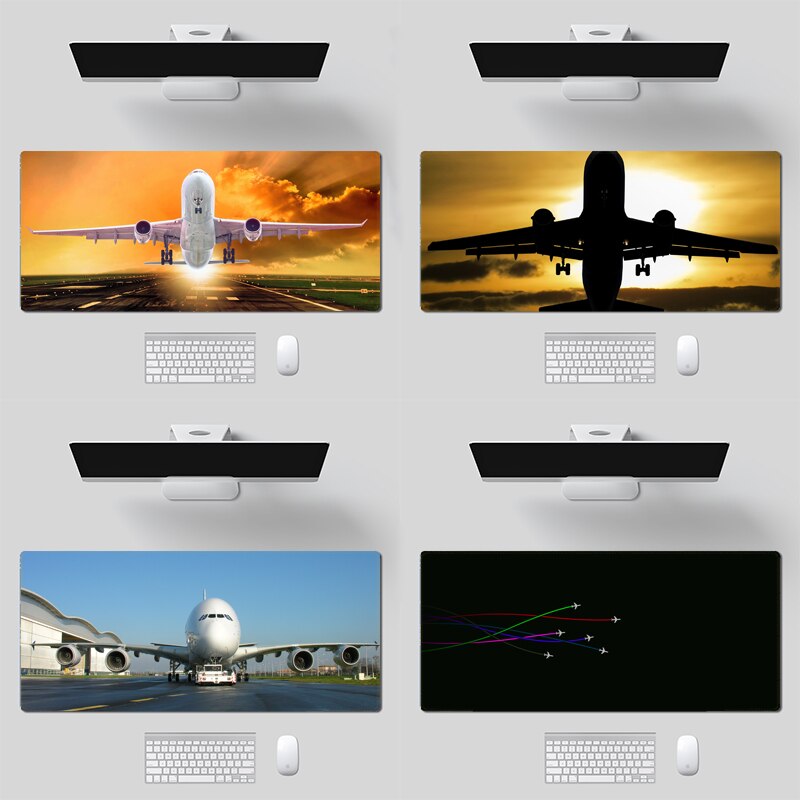 Plane Aircraft Flight Clouds Laptop Keyboard Desk Mat Office Computer Mouse Pad Laptop Mouse Pad Game Mouse Mat