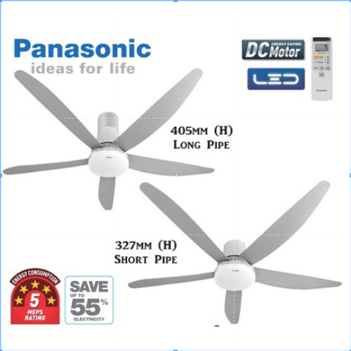 Panasonic 60" 5 Blades LED Ceiling Fan (Short/Long Pipe) FM15GW