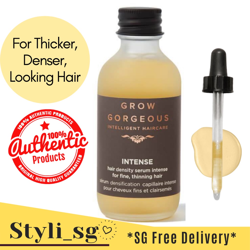 Grow Gorgeous Hair Growth Intense Serum 60ml *Thickening/Density* *Ideal  for Thin Hair* *2-3 Days Delivery* 💯Authentic | Lazada Singapore