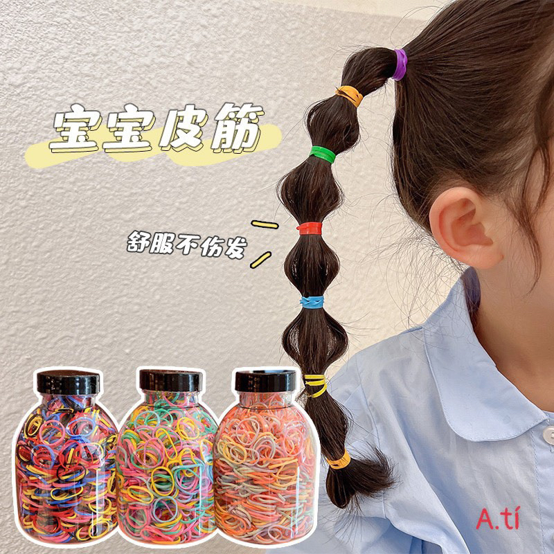 Set 1000 Dây Thun Cột Tóc Nhiều Màu (hàng có sẵn)