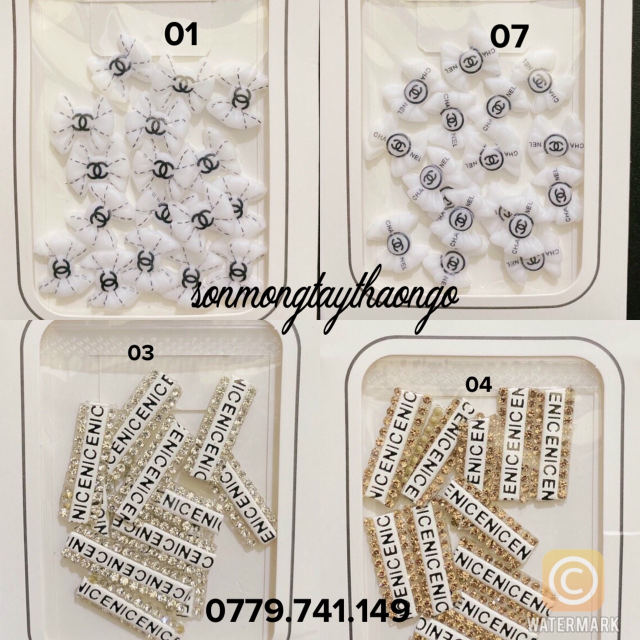 Charm nail, charm hoa, phụ kiện hoa nơ đính móng dành cho nail