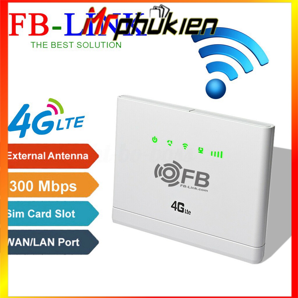 Router Wifi 4G LTE FB-Link CPE-V08 (Ko anten, chuyên dùng xe khách, 32 user, 1LAN)