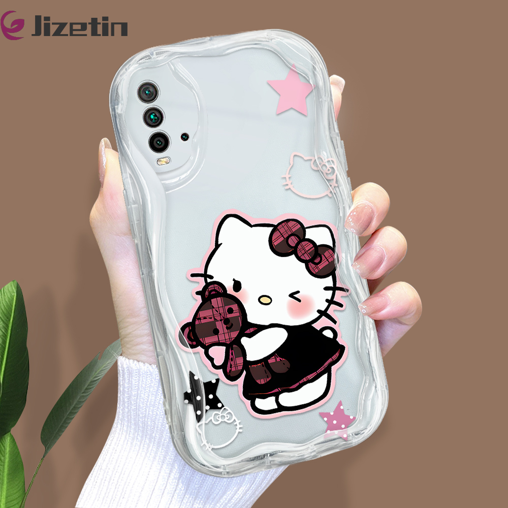 Jizetin%20for%20Redmi%209T%20Redmi%209%20Power%20Back%20Cover%20Sweet%20Cool%20KT%20Cat%20Cream%20Wavy%20Edge%20Soft%20Silicone%20Phone%20Case%20-%20Image%202