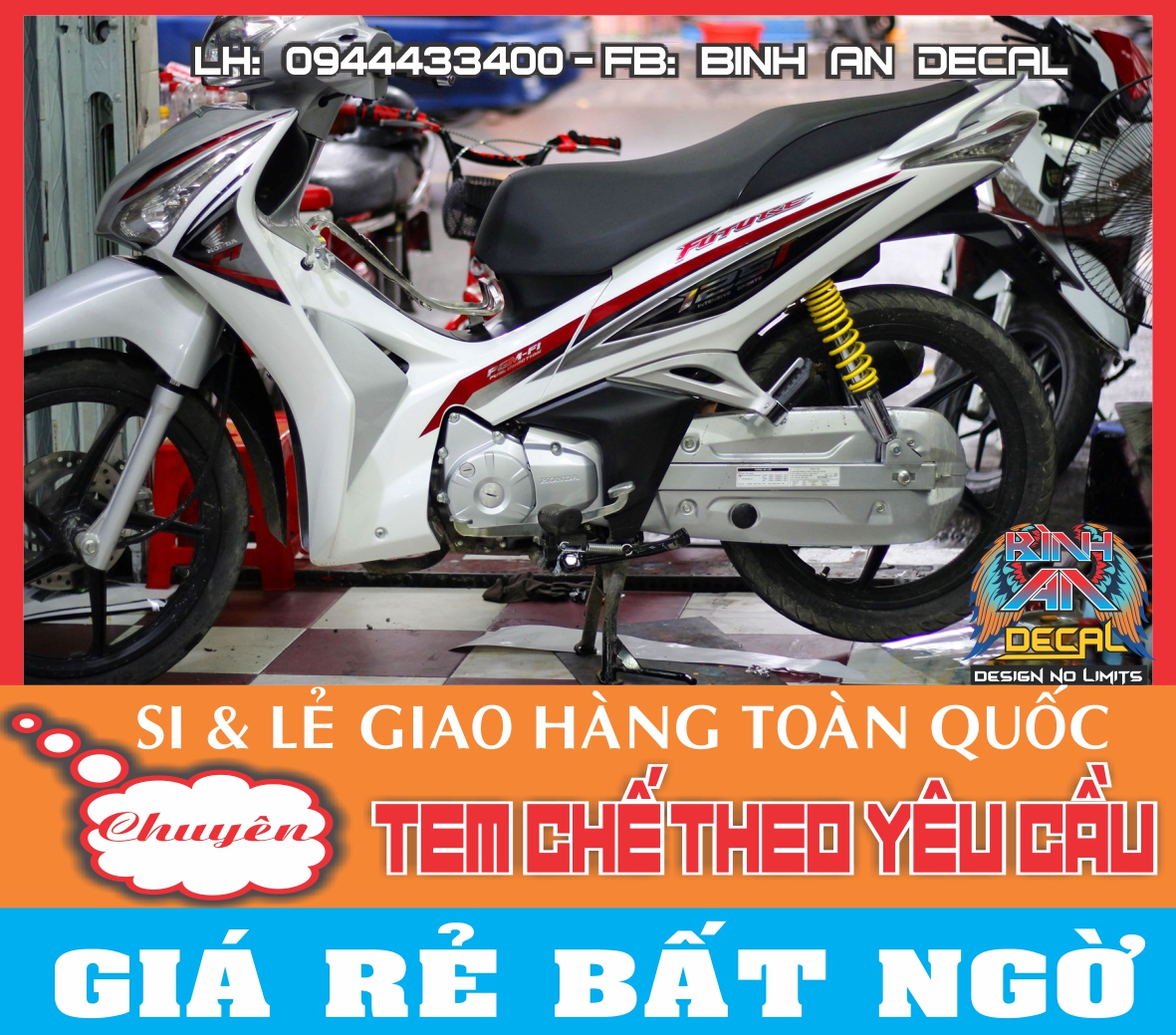 Tem rời future - trắng