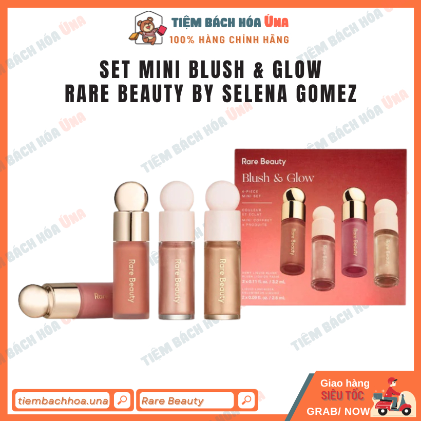 Set má hồng, bắt sáng Rare Beauty 4 món