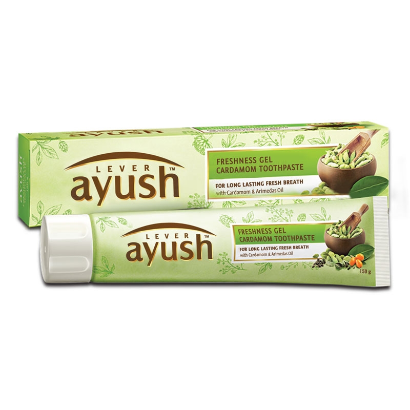 ayush freshness gel cardamom toothpaste