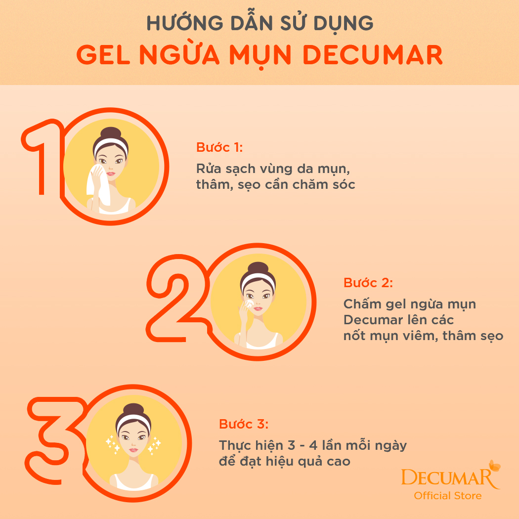 Gel ngừa mụn Decumar Advanced 20gr giảm mụn viêm thâm đầu đen hoàn toàn mới