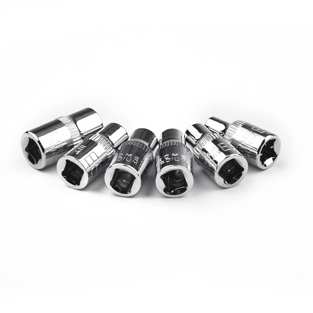 HOMETOOL Versatile 6 Piece E4 E5 E6 E7 E8 E10 Torx Star Female Bit E Socket Set