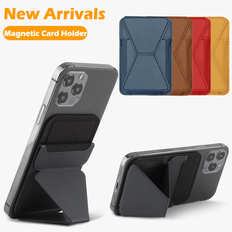 HOCE Magnetic Card Holder Wallet Stand Leather Case For Magsafe iPhone 16 15 14 13 12 11 Pro Max 14 15 16 Plus 13 12 Mini X XR XS Max Card Bag For Magsafing Magnet Case Card Pocket