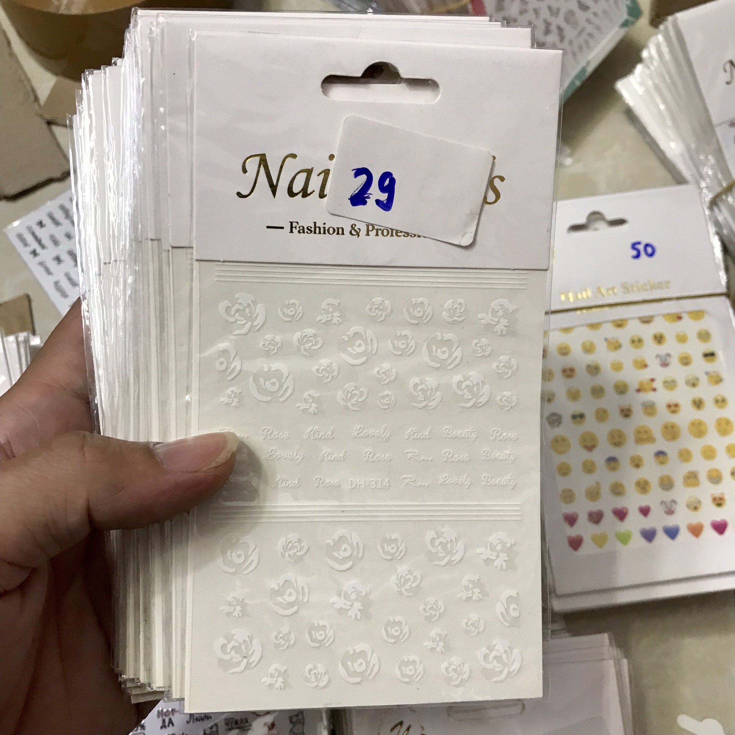 Hình dán Sticker trang trí móng tay Mini Nails