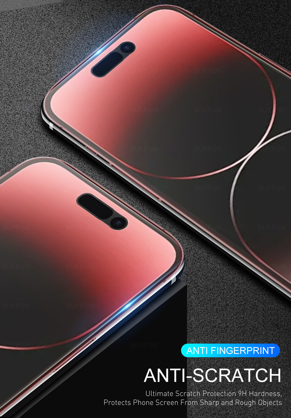 2Pcs Ag Matte Frosted Tempered Glass For Apple iPhone 15 Pro Max Screen Protector iPhone15 Plus iPhone15Pro iPhone 15Pro 15ProMax 2023 Film Cover