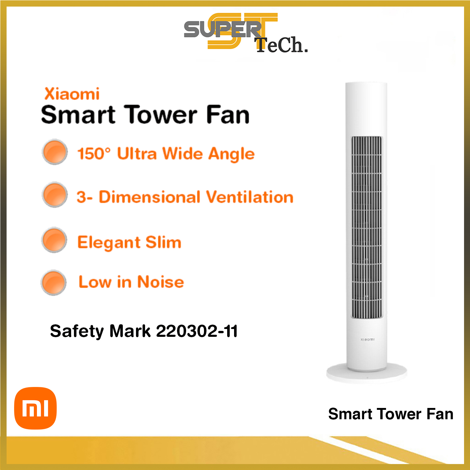 Xiaomi Smart Tower Fan, 150° ultra-wide angle three-dimensional  ventilation, 3.48 kWh [Local Official Warranty] | Lazada Singapore