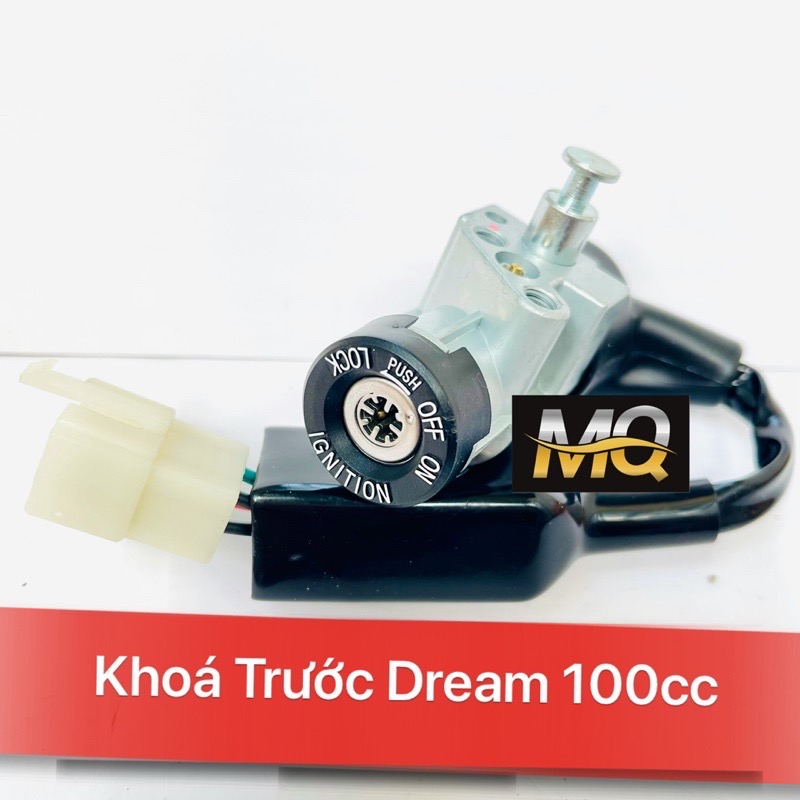 BỘ Ổ KHOÁ XE DREAM 100cc (8 CẠNH ĐIỆN VÀ YÊN)