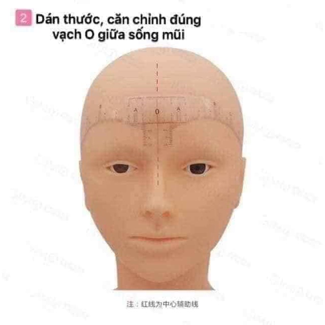 Thước dán, đo vẽ lông mày (set 10 chiếc)