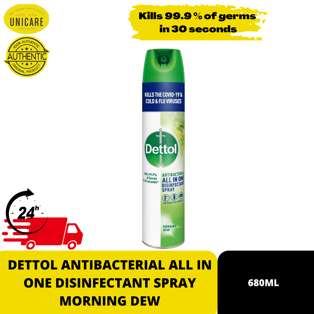 DETTOL ANTIBACTERIAL ALL IN ONE DISINFECTANT SPRAY MORNING DEW (680ML