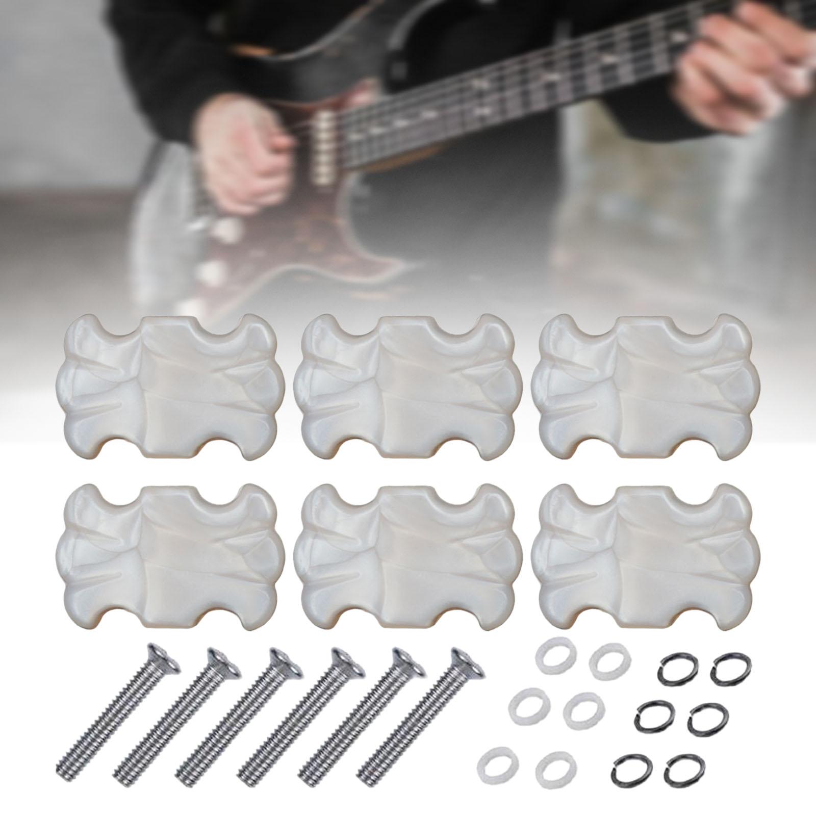 WDGREAT 6Pcs Guitar Tuning Pegs Button Tuner Machine Head Replacement Tuner Buttons Knobs for Electric Guitar Classical Guitar Accs