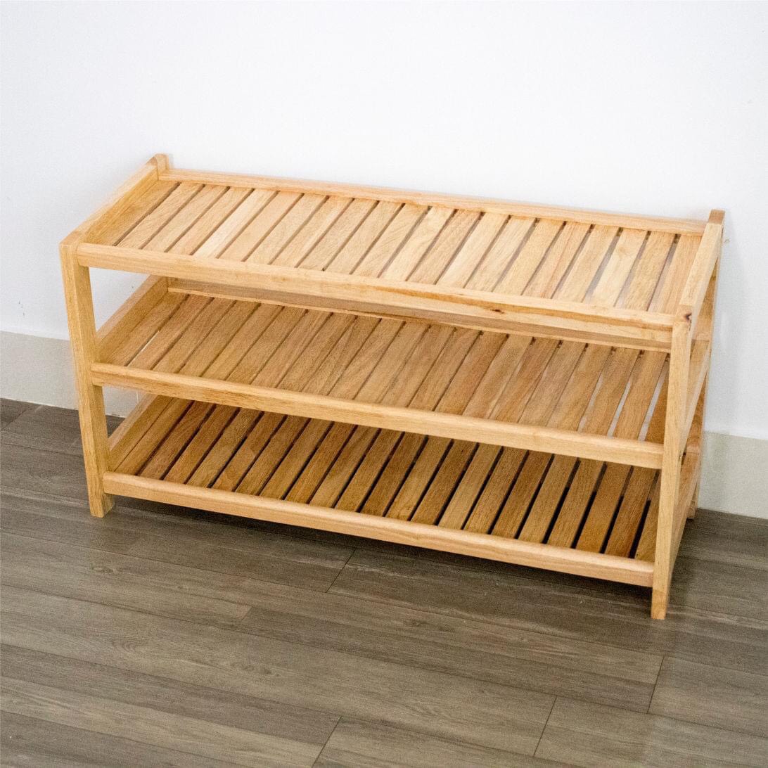 kệ giày dép 3 tầng 60cm gỗ cao su