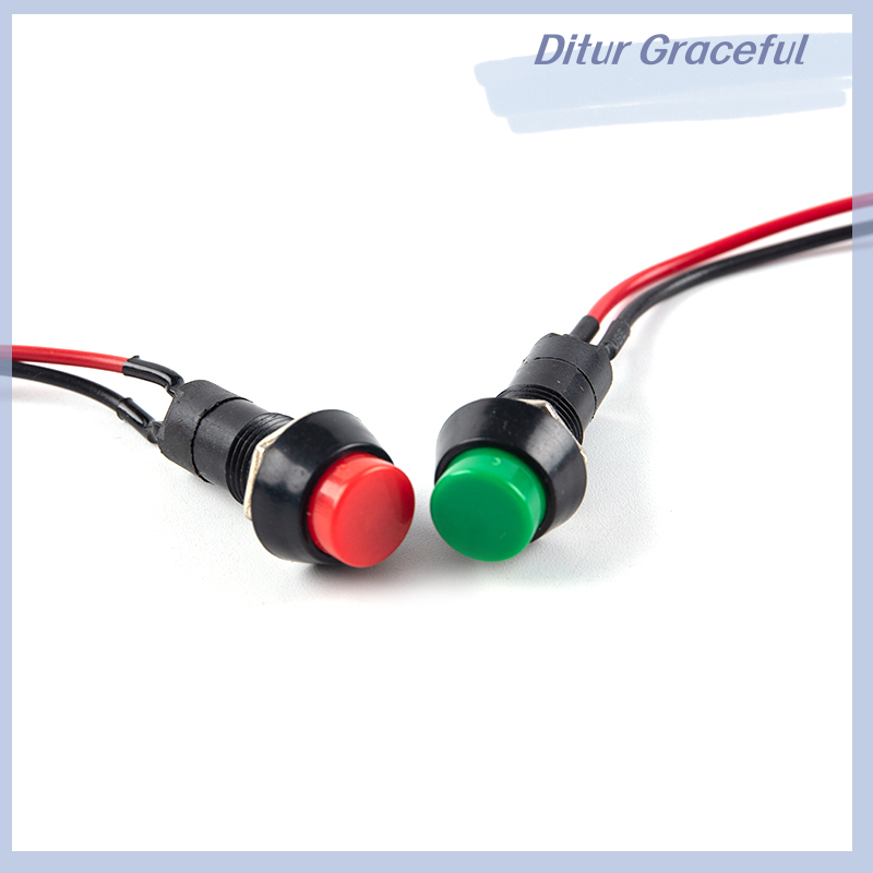 Ditur Car Modified Horn Switch Modified Small Switch Button Red Green Button Switch