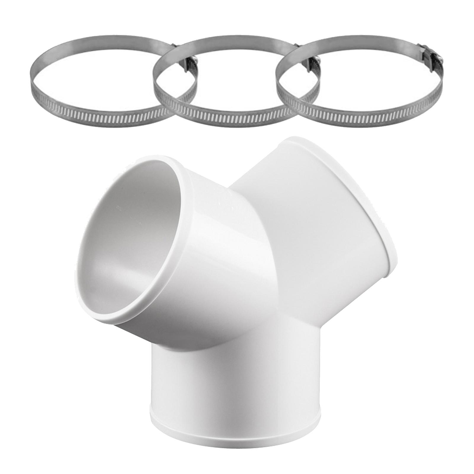BolehDeals 3 Way Hose Adapter Duct Connector Fitting Accessories Duct Hose Dryer Vent Y