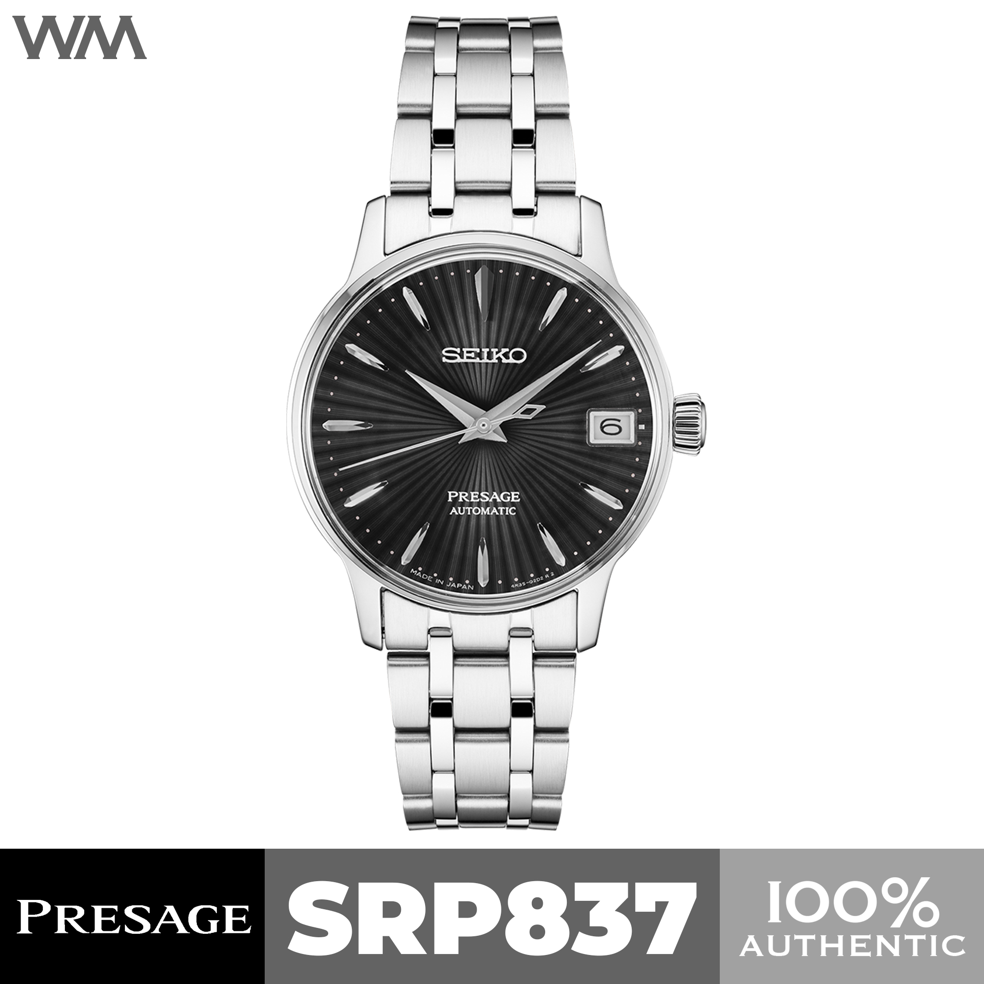 Seiko Presage Cocktail Time Stainless Steel Automatic Watch for