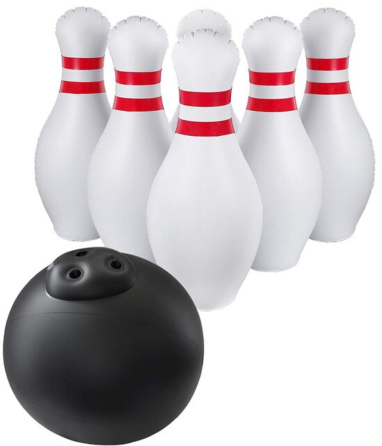 Giant Inflatable Bowling Set For Kids S Outdoor Sports Toys Family Lawn Yard Games Parent Child Interactive Game
