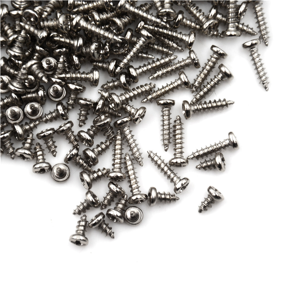 GY 100pcs M2 Screw Thread Diameter Round Head Cross Screws Self Tapping Screw