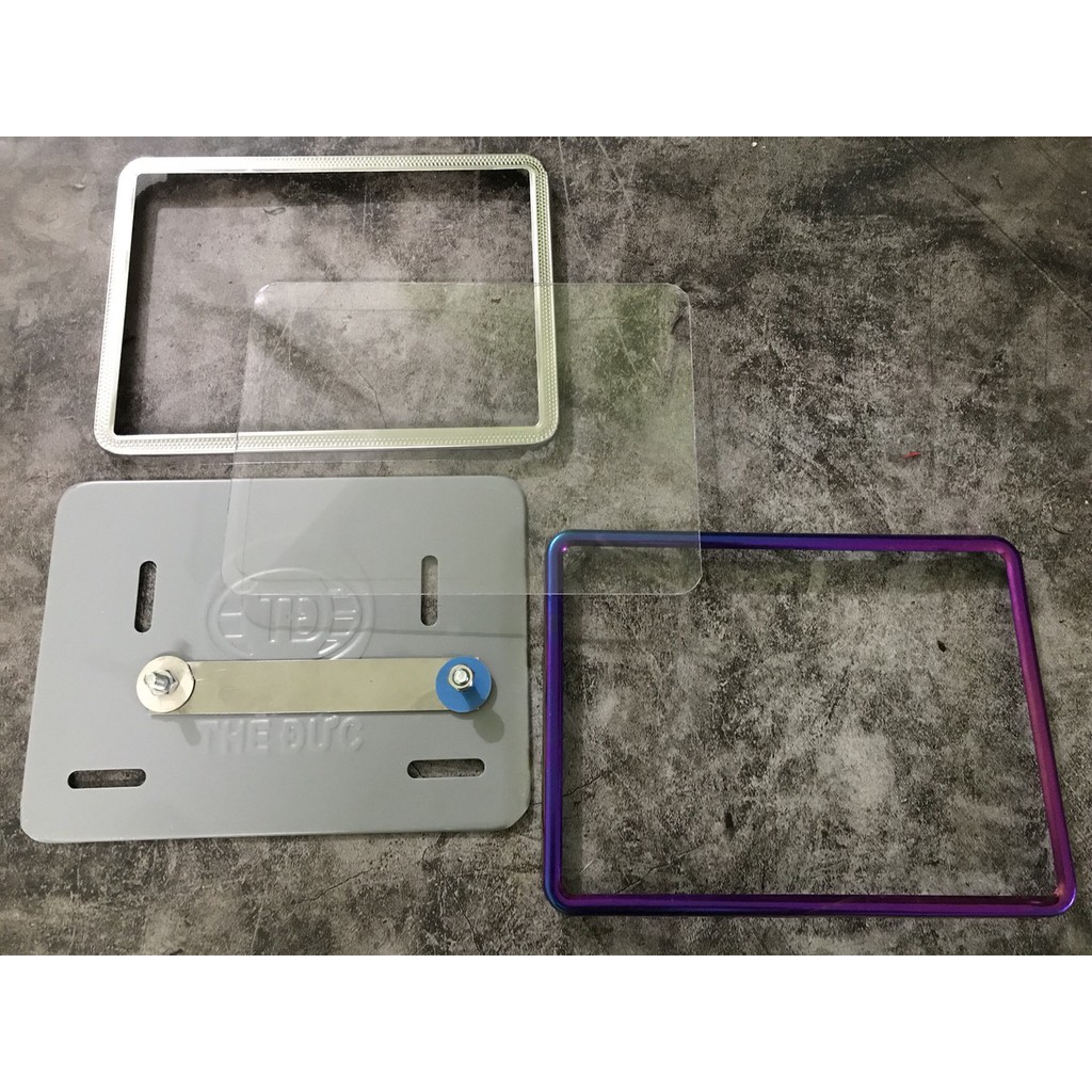 Bộ ốp biển số Titan 7 màu / Inox (khung biển / bảng số 7 màu)
