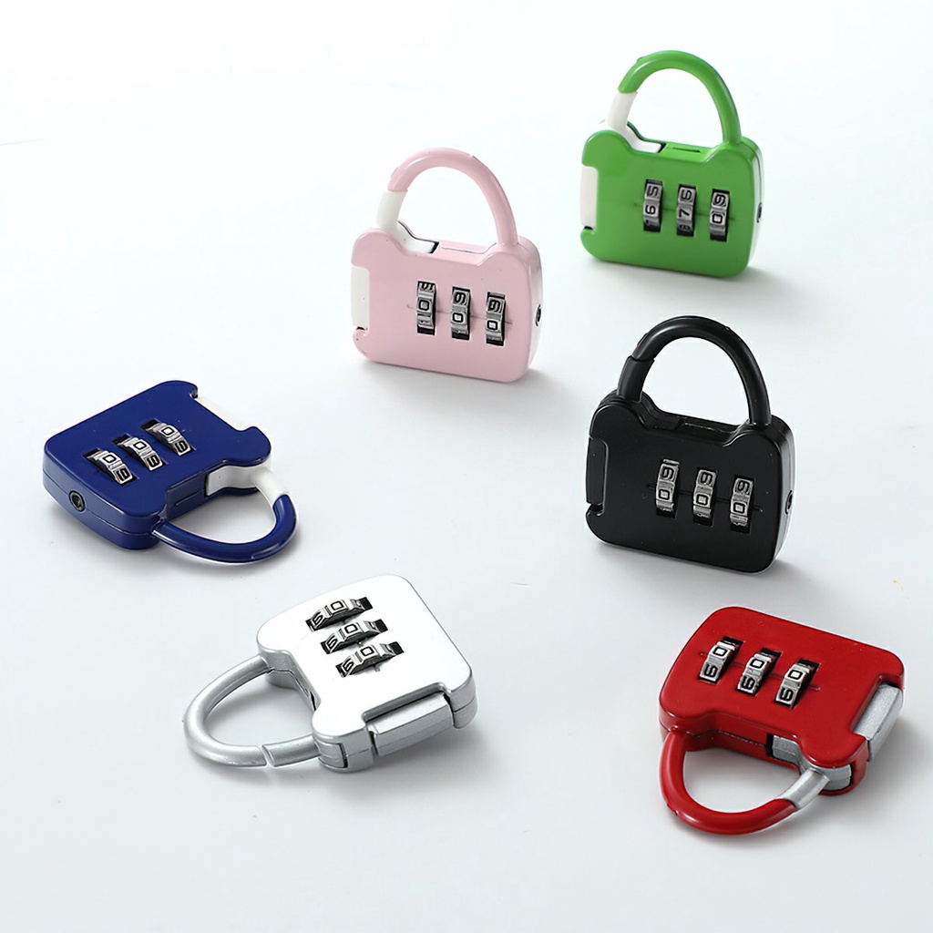 3 Digit Durable Code Combination Password Lock Mini Luggage Case Lock Backpack Padlock -Aeneas Shop