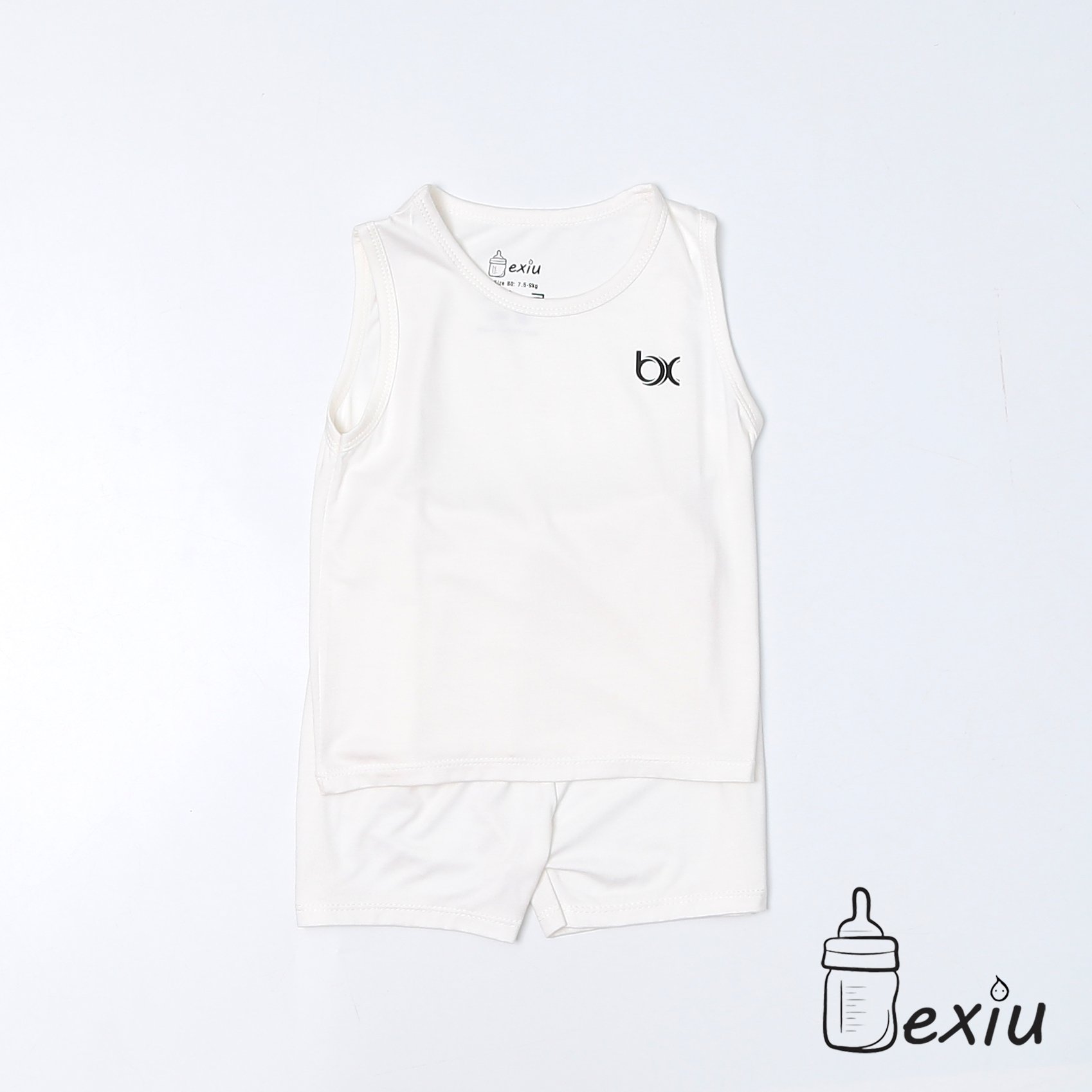 Hcmbộ ba lỗ màu bexiu bx - quần áo trẻ sơ sinh vải cotton lạnh mát mềm - ảnh sản phẩm 7