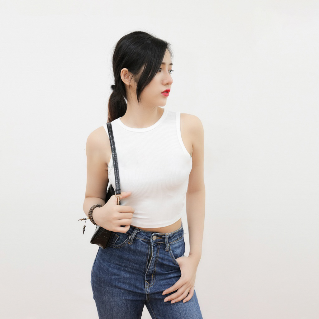 Áo ba lỗ nữ 🌺sale🌺 áo croptop đen trắng thun body chất liệu nhập khẩu cao cấp nhiều màu dáng ôm siêu đẹp