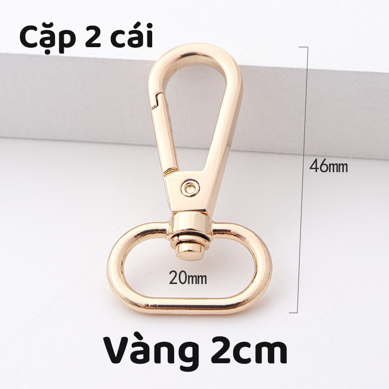 Cặp càng cua size 2cm và 2.5cm phụ kiện làm túi xách handmade