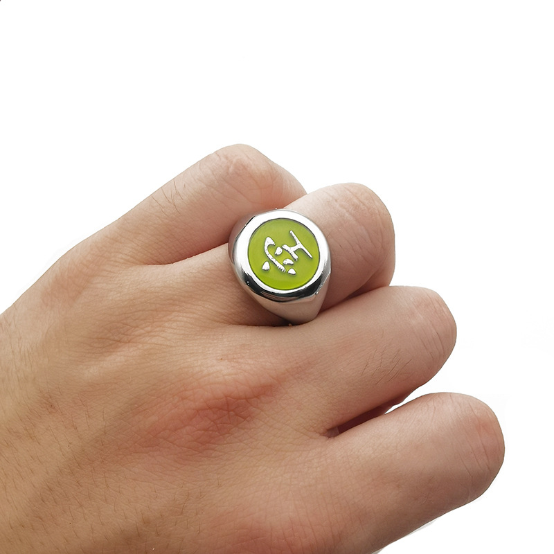 10PCS Anime Naruto Ring Set Akatsuki Uchiha Itachi Ring Luminous Ring Alloy Ring