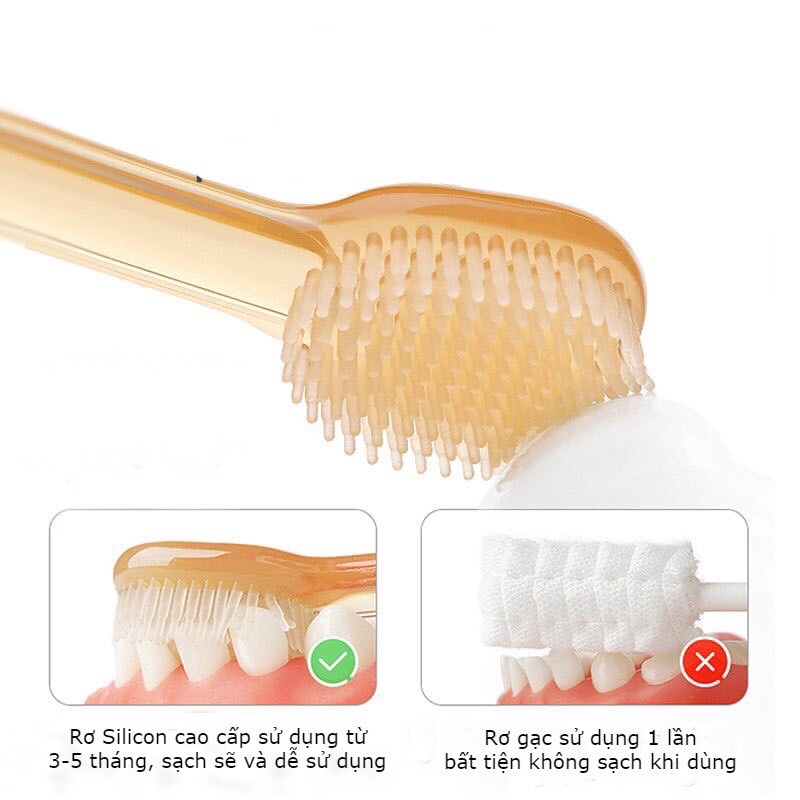 Set Rơ Lưỡi Cho Bé -  Bàn Chải Đánh Răng Cho Bé 0-18 Tháng