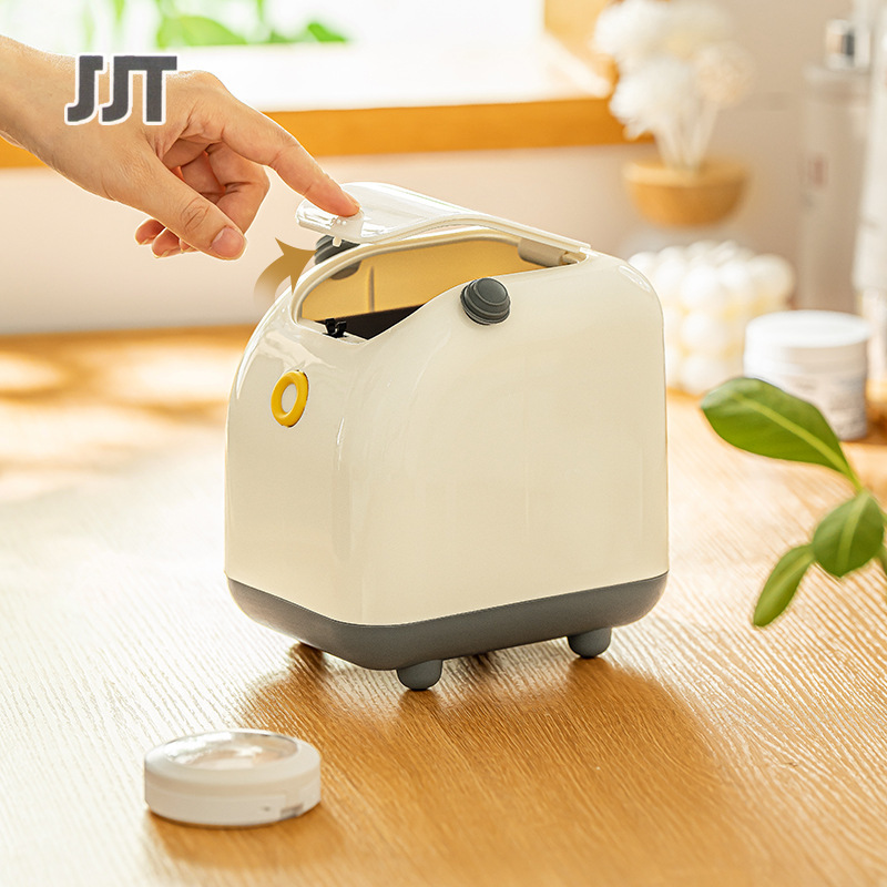 Desktop trash can Household garbage can Office desk trash can Mini trash can plastic dustbin Garbage can with cover Suitable for small space Can separate garbage.