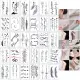 【iLoveyouso Store】30pcs/Set Chinese English Letters Words Tattoos Set Tattoo Black Arm Sleeve Tattoo Sticker Men Women. 