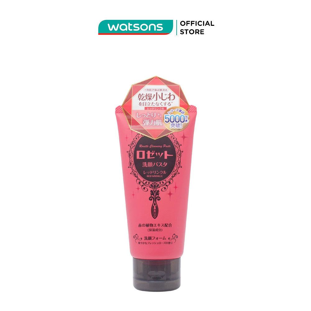 Sữa Rửa Mặt Rosette Đất Sét Đỏ Giảm Nếp Nhăn Paste Red Clay Wrinkle 120g