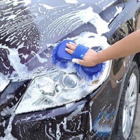 Miếng san hô rửa xe ô tô Microfiber mềm mịn (Màu sắc ngẫu nhiên)