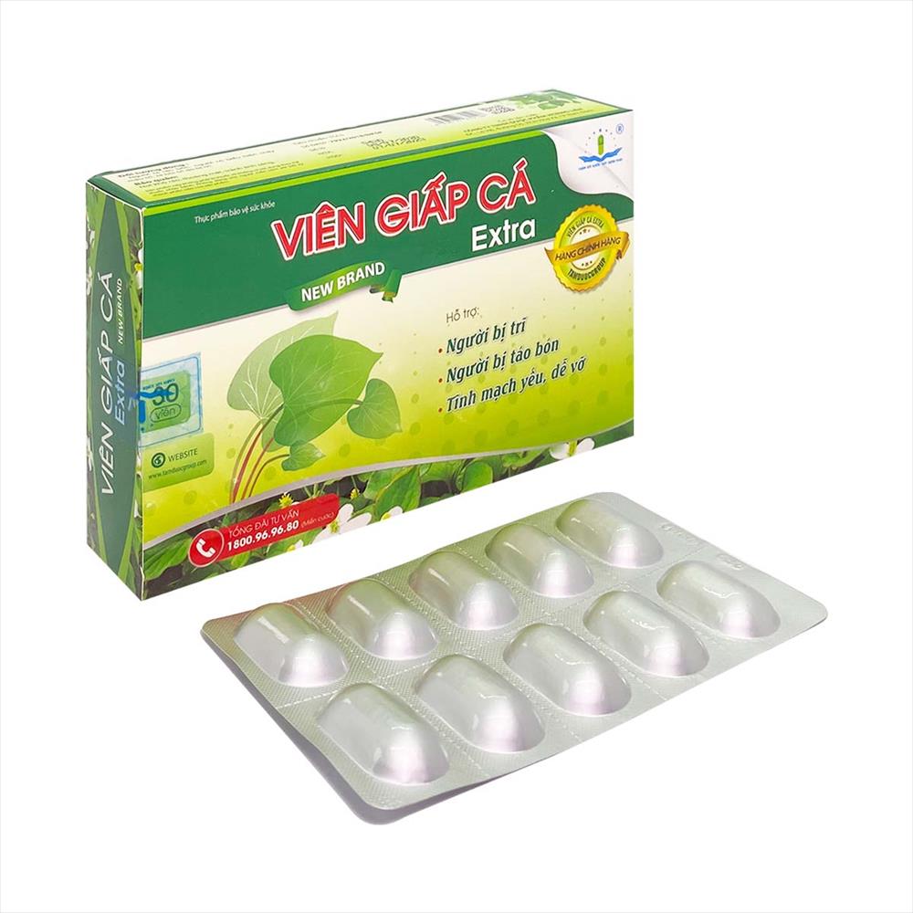 Viên giấp cá extra hộp 30 viên hỗ trợ giảm táo bón bệnh trĩ