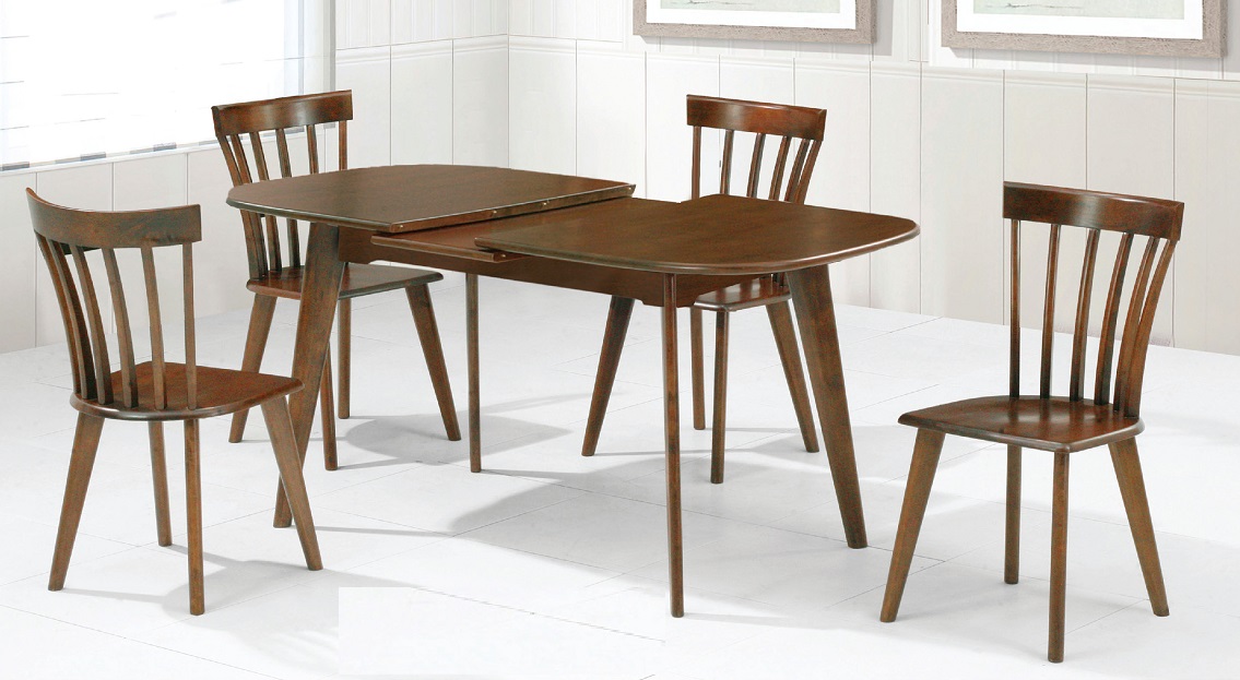 Dabi 1 4 Solid Wood Extension Dining Table And Chair Set Lazada Singapore