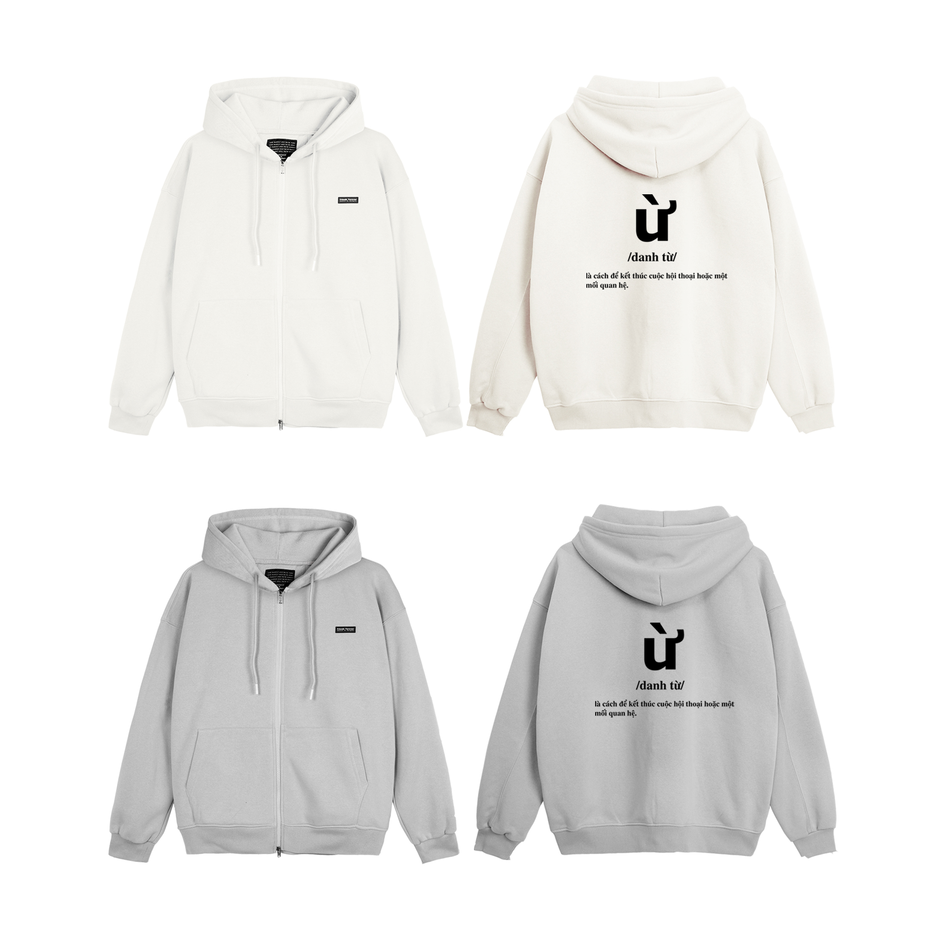 ÁO KHOÁC FF OVERSIZE ZIP HOODIE Ừ