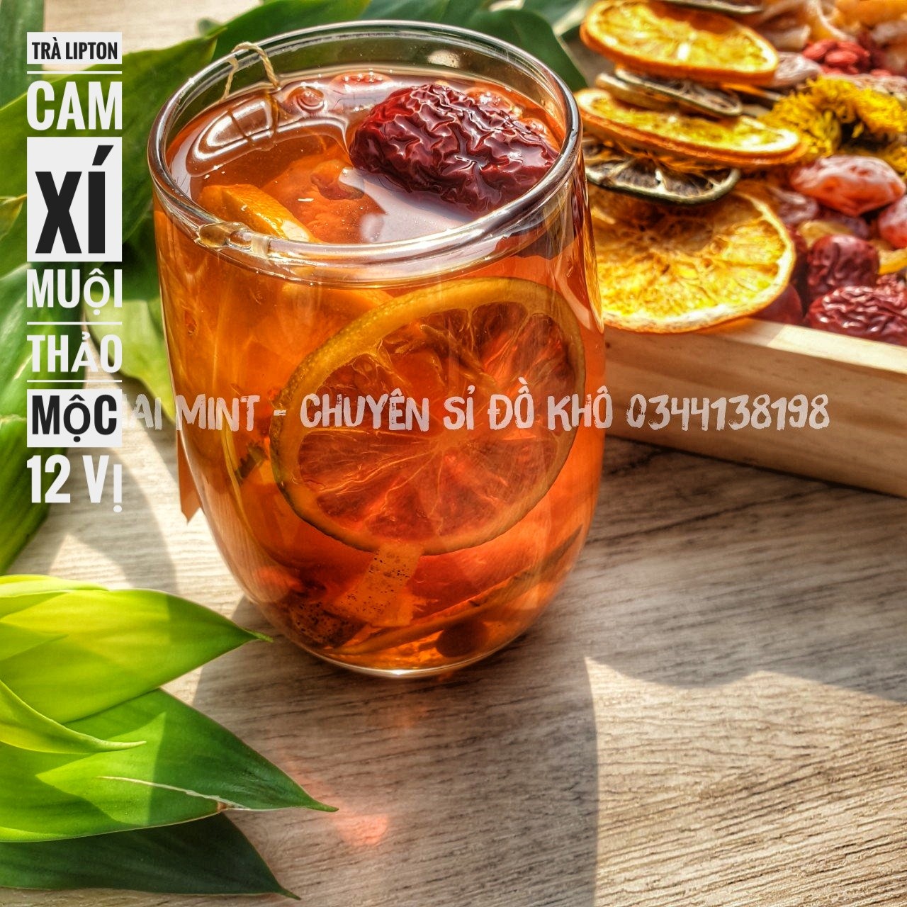 Trà Lipton Xí Muội Thảo Mộc - 1 Set
