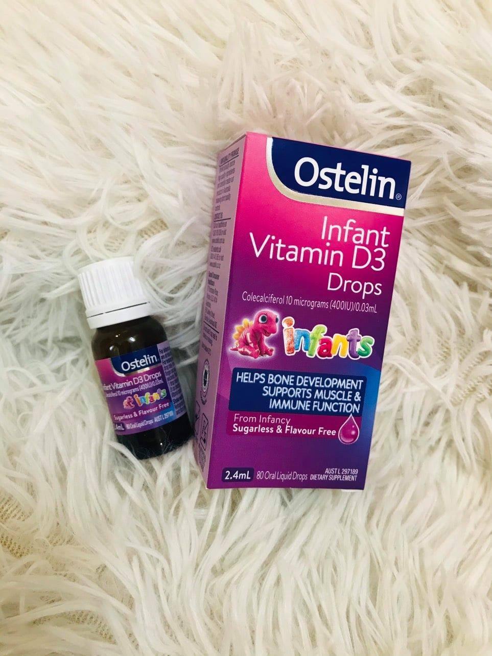 Vitamin Ostelin D3 Drops dạng nhỏ giọt 2.4ml (Hàng chuẩn Úc)